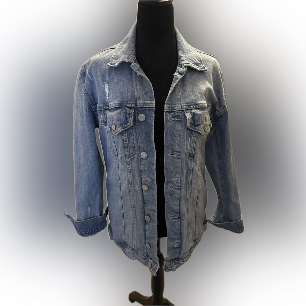Lucky Brand Distressed Denim Jacket Women’s XS